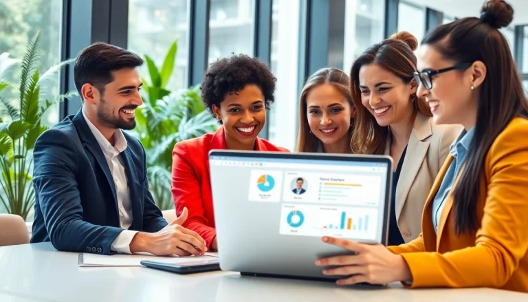 Understand What is a CRM for WhatsApp through a collaborative business team using digital tools.