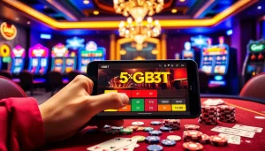Experience the thrill of betting with 5GBET Download in an exciting casino scene.