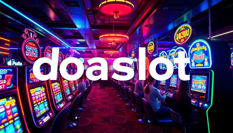 Experience the thrill of online slots at doaslot in a vibrant digital casino atmosphere.