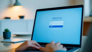 Access the bluevine login page safely and securely on a laptop.