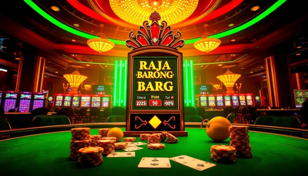 Engaging players at the raja barong slot machine in a luxurious casino setting.