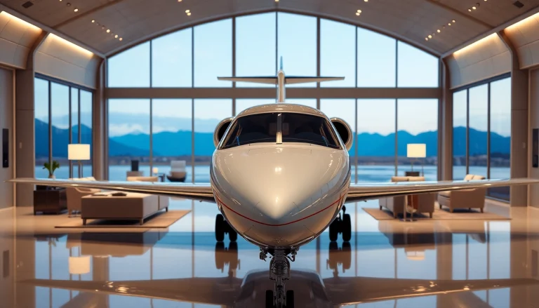 Experience luxurious travel with https://flymarquis.com's elite private jet in an airport setting.