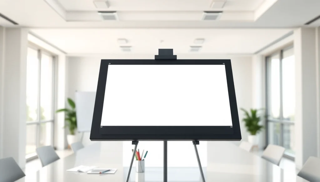 Utiliser le chevaletdeconference.fr pour des réunions créatives en salle moderne.