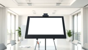 Utiliser le chevaletdeconference.fr pour des réunions créatives en salle moderne.