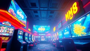 Exciting online gaming scene at https://mm88.agency/ showcasing diverse games and vibrant colors.