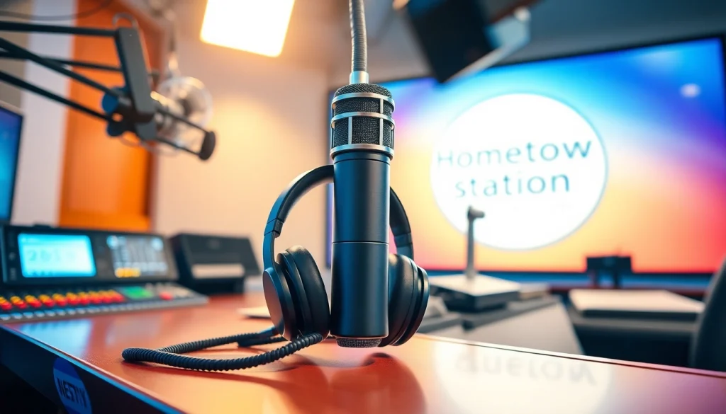 Engage with the latest updates on hometownstation.com through our professional radio studio setup.