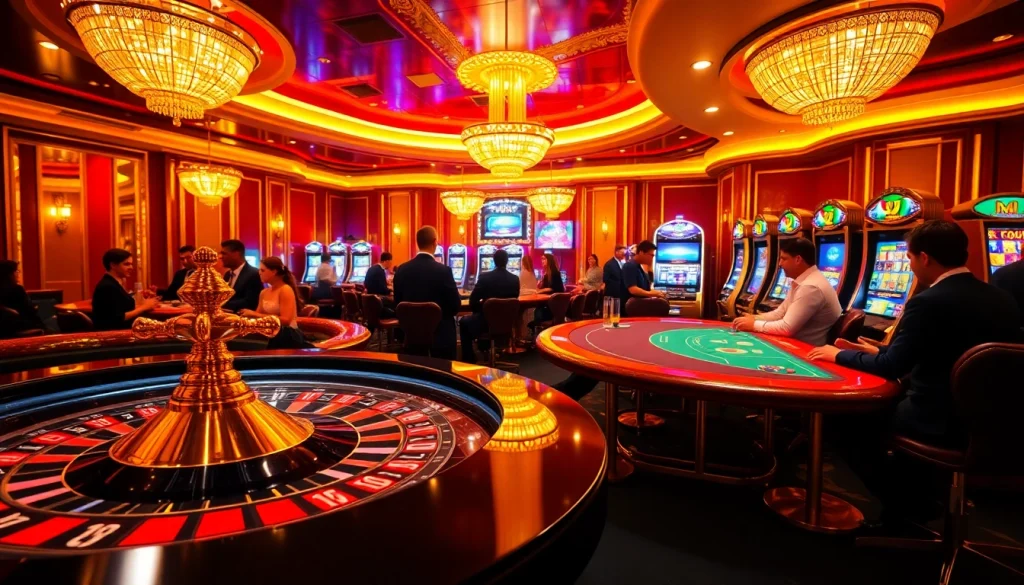 Cascading poker chips stack at a high-stakes table in a vibrant casino atmosphere at https://topclub.space/.