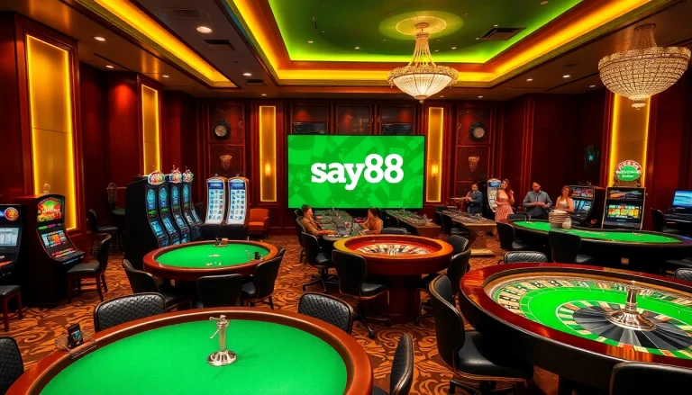 Enjoy thrilling games at say88 with vibrant casino tables and luxury surroundings.