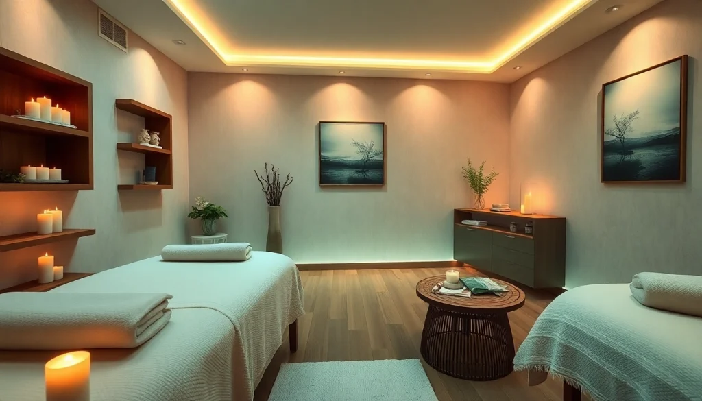 Spa Ads showcasing a tranquil treatment room with calming colors and inviting ambiance