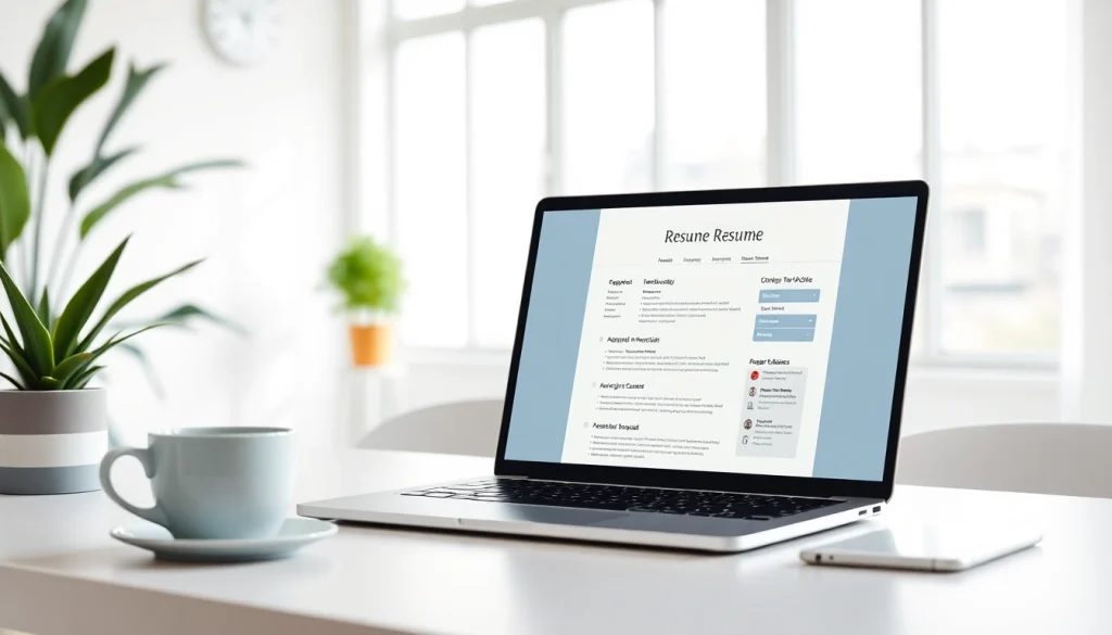 Engaging workspace for Resume Building with modern templates and stylish decor.