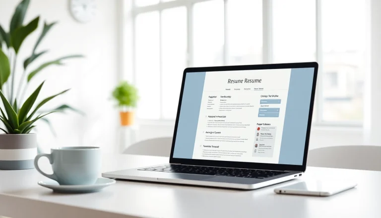 Engaging workspace for Resume Building with modern templates and stylish decor.