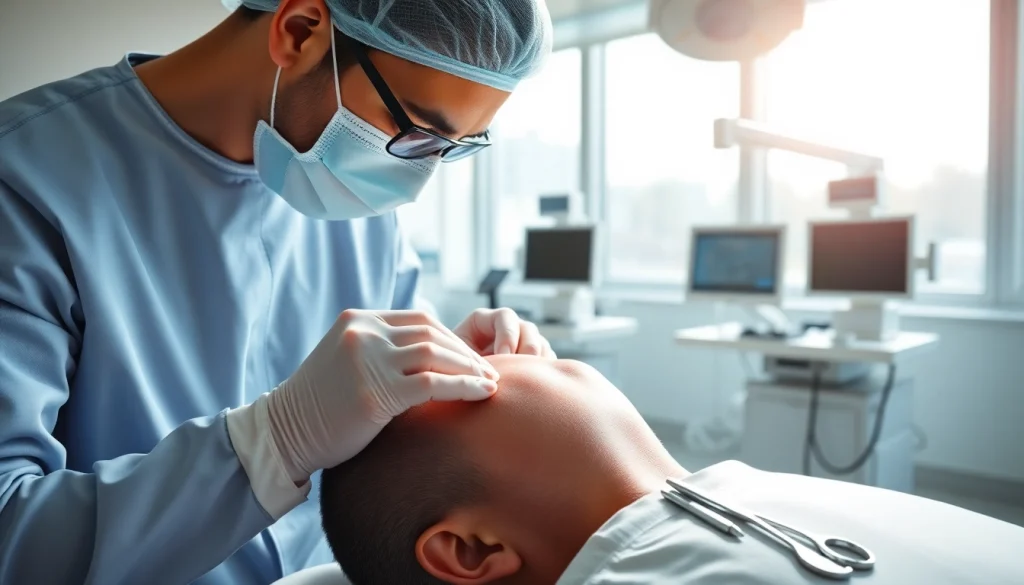 Performing a hair transplant in Istanbul for natural results.