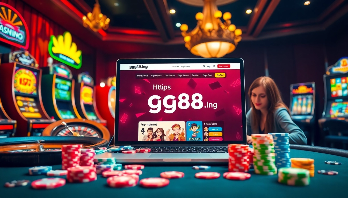 Experience the thrill of gambling at https://gg88.ing/ with exciting slot machines and vibrant poker chips.