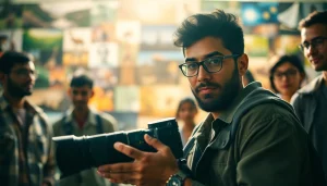 Capture the essence of Storytelling & Documentary through a filmmaker immersed in creative thought and vibrant imagery.