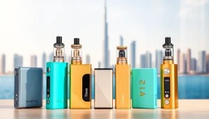 Explore vape starter kits Dubai with premium products showcased in an elegant setting.