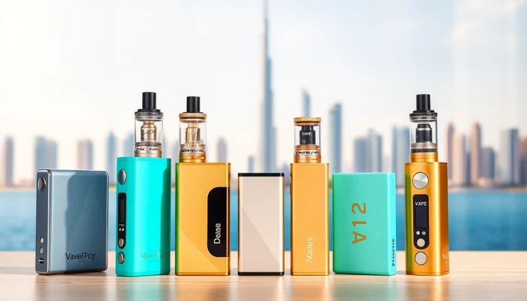 Explore vape starter kits Dubai with premium products showcased in an elegant setting.