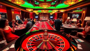 Players enjoying high-stakes games at https://topclub.site/ with vibrant tables and winning excitement.