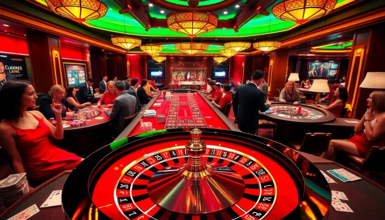 Players enjoying high-stakes games at https://topclub.site/ with vibrant tables and winning excitement.