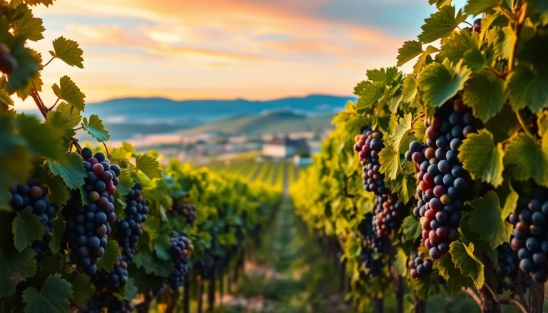 Experience the charm of Winery Sacramento with vibrant vineyards and ripe grapes.