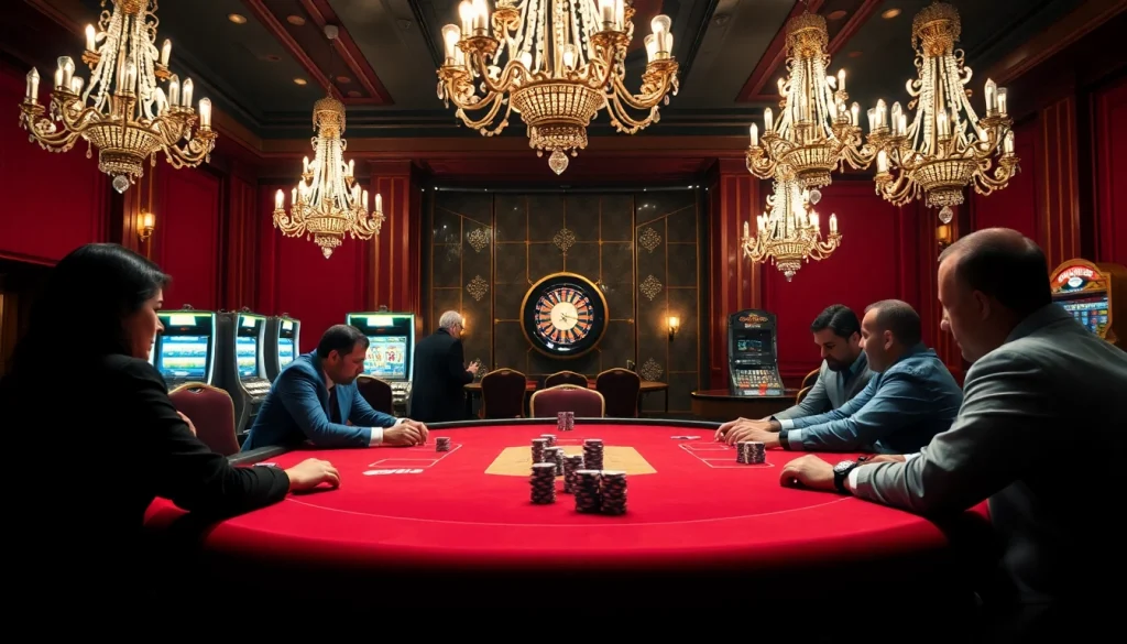 Winning a high-stakes game at 123b Casino with dramatic lighting and luxurious ambiance.