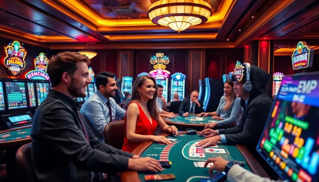 Permainan dalam talian di Online Casino Malaysia yang menarik dengan pemain bersemangat.