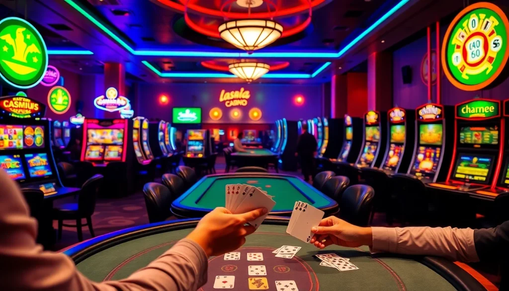 Experience the excitement of online casinos in Canada with vibrant gaming ambiance and engaging gameplay.