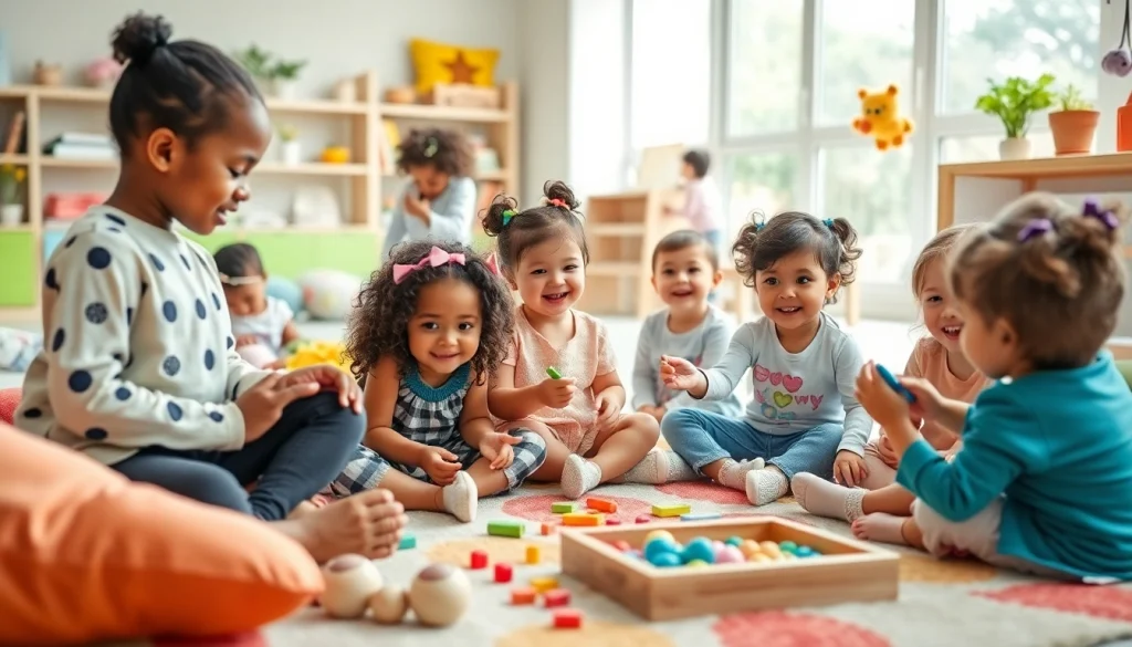 Engage children in learning activities at https://juniorsjunction.com’s vibrant daycare environment.