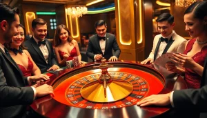 RAJABARONG brings excitement to a luxurious casino scene with vibrant roulette action.