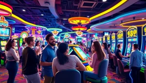 Menggambarkan pengalaman bermain petanitoto dengan pemain yang merayakan kemenangan di permainan slot yang interaktif.