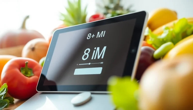 Calculate your health metrics with an engaging bmi calculator interface, surrounded by vibrant health imagery.