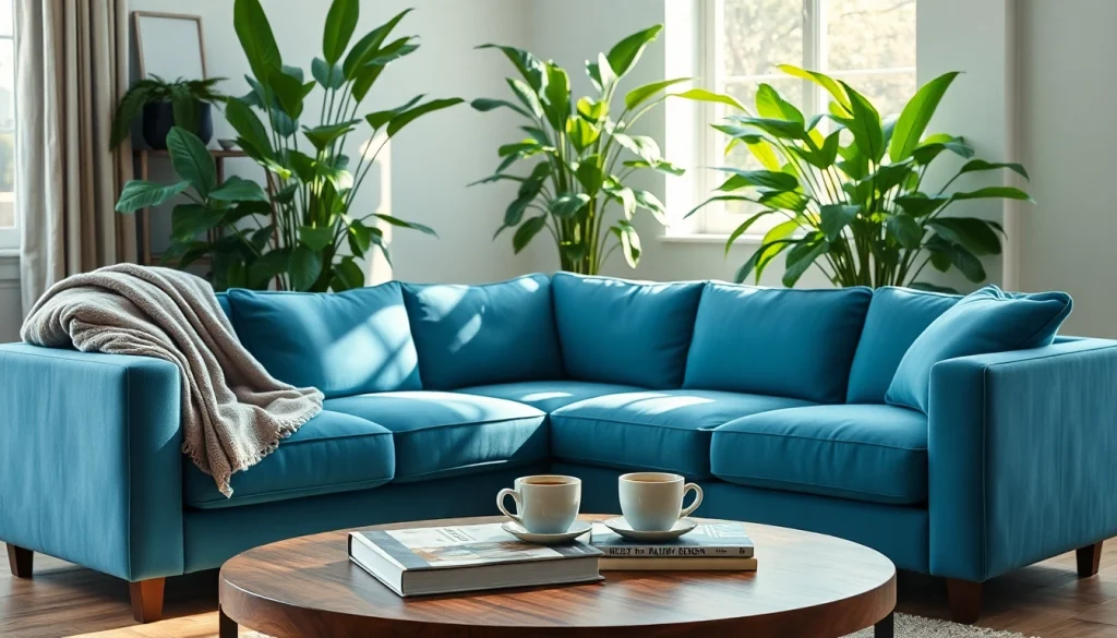 Relax in style with a modern corner sofa from https://corner-sofas.co.uk, featuring serene blue fabric and inviting decor.