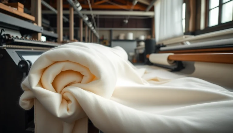 Katoenstoffen in een textielfabriek, zacht en soepel, benadrukt de kwaliteit van katoen.