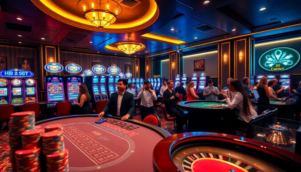 Experience thrilling gameplay at HB 88 casino with vibrant slots, poker chips, and roulette action.