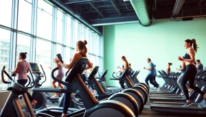 Innovative fitness equipment manufacturer showcasing air pressure technology in a modern gym environment.