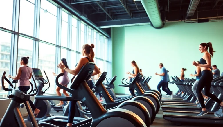 Innovative fitness equipment manufacturer showcasing air pressure technology in a modern gym environment.