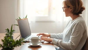 Trabajando desde casa con empleos de trabajo remoto, en un entorno acogedor y productivo.