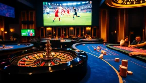 Watch live sport as spectators enjoy betting on ดูบอลสด แมนยู at a vibrant casino.