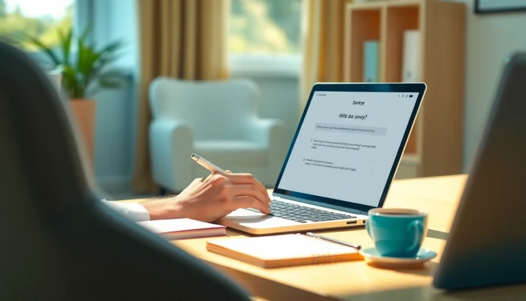 Earn money by sharing opinions through online surveys at https://enqueteplein.nl in a home office setting.