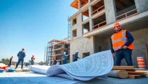 New Jersey Commercial General Contractor supervising a renovation project, showcasing teamwork and construction progress.