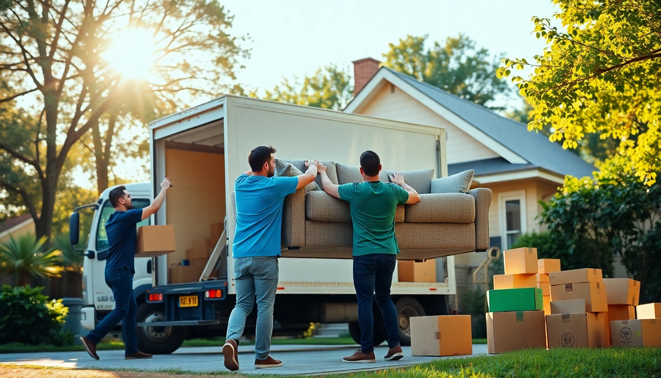 Movers Vancouver lifting furniture during a relocation, showcasing teamwork and efficiency.