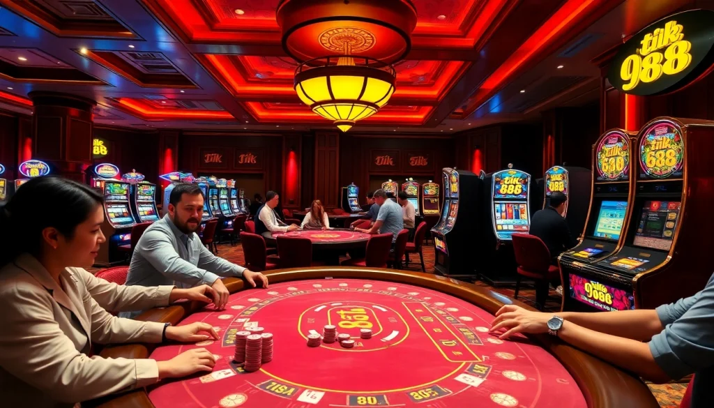 Người chơi tận hưởng các hoạt động cá cược đầy kịch tính tại sòng bạc tik 88, nổi bật với hình ảnh sắc nét.