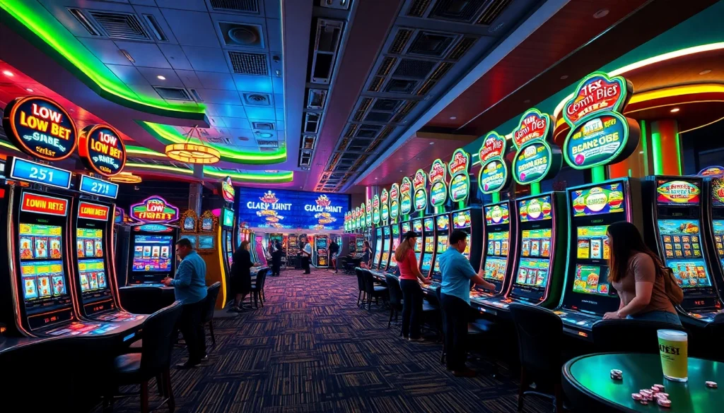 Menangkan slot bet kecil dengan pengalaman bermain yang mendebarkan dan mesin yang bersinar.