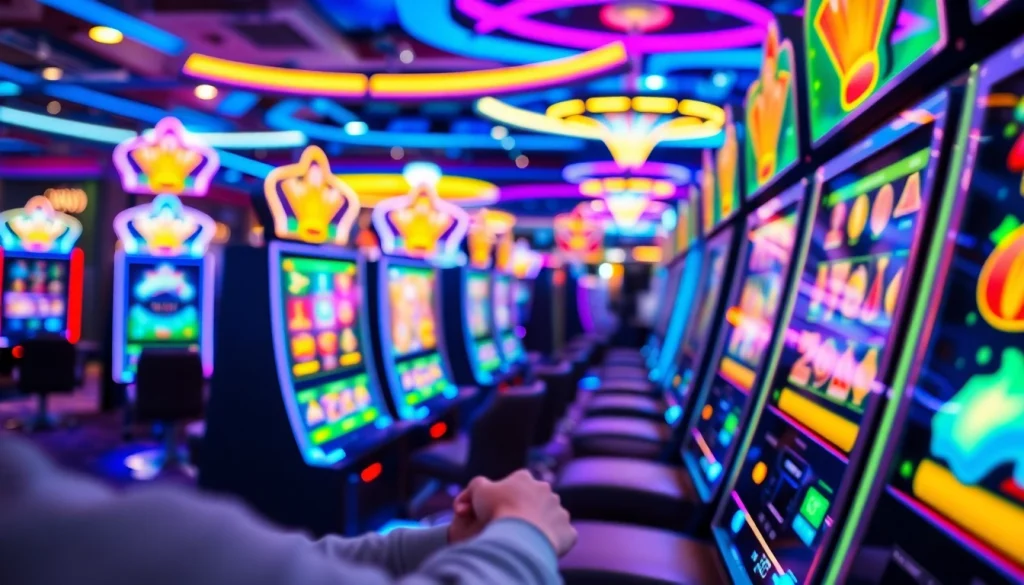 Mengakses permainan seru di PLANET77 LINK dengan tampilan mesin slot yang berwarna-warni.