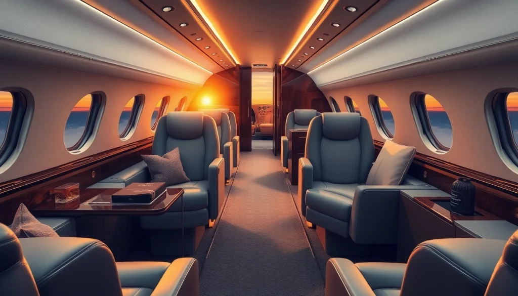 Experience luxury travel with https://flymarquis.com featuring an elegant private jet interior.
