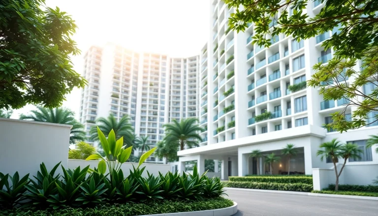 View of Tampines EC showcasing modern design and inviting landscape near tropical greenery.
