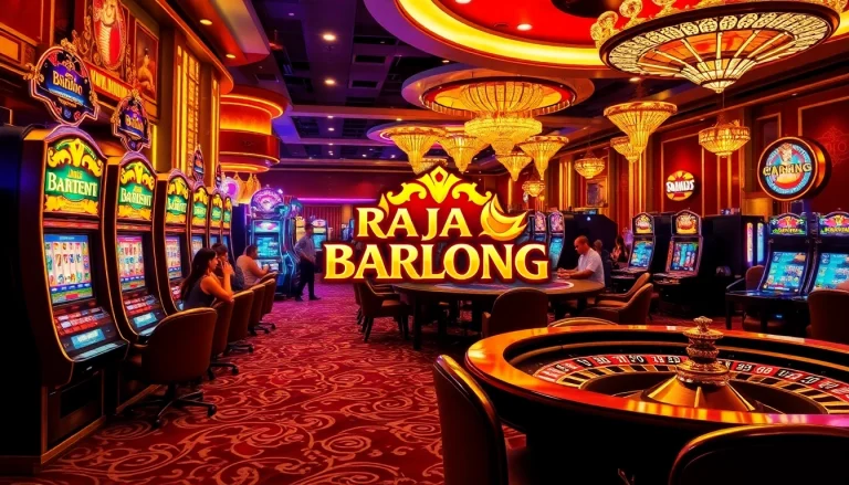 Experience the thrill of the raja barong slot in a dynamic casino scene filled with excitement.