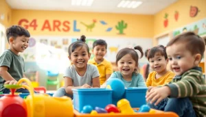 Engaged children in caring educational activities at https://juniorsjunction.com's childcare environment.