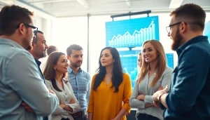 walettoto menampilkan kolaborasi tim pemasaran digital di kantor modern