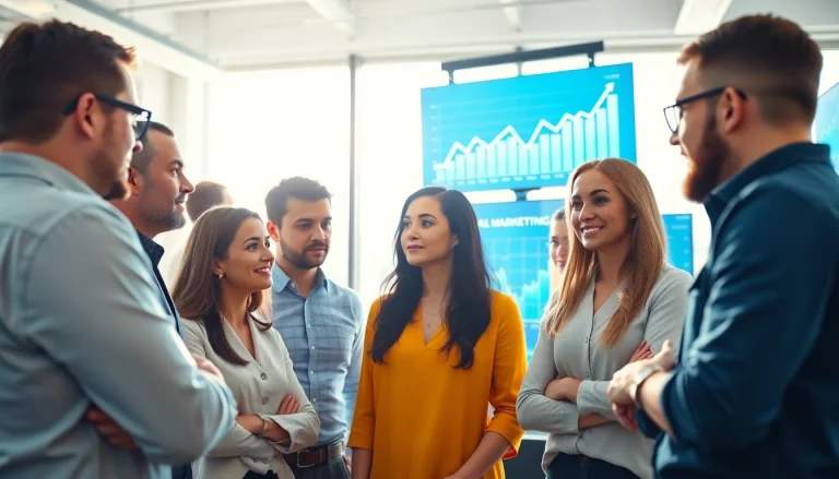 walettoto menampilkan kolaborasi tim pemasaran digital di kantor modern