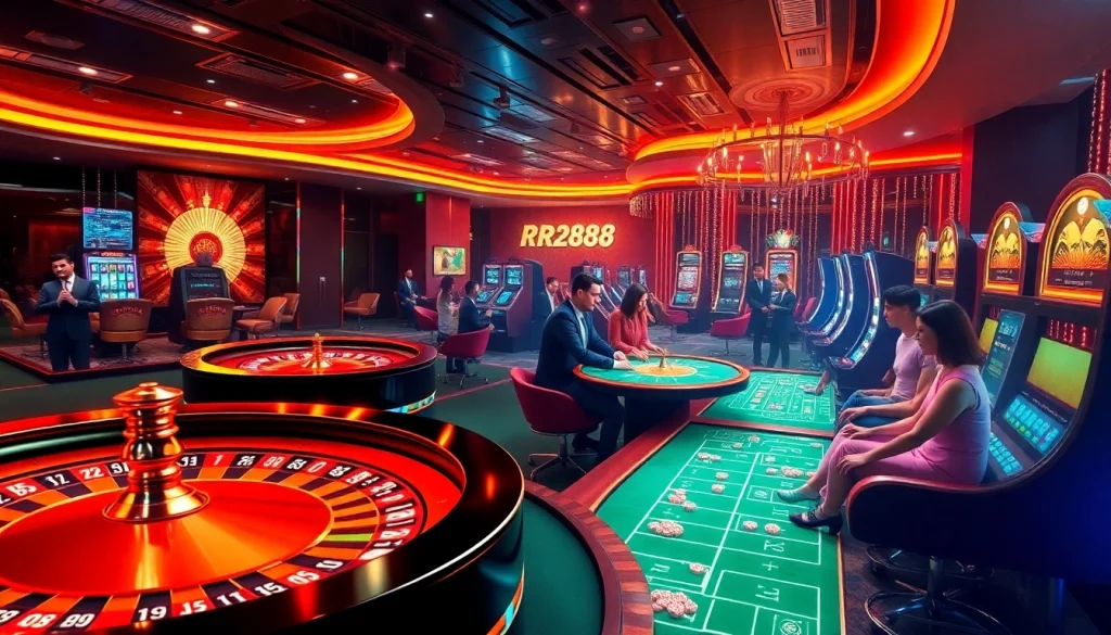 Experience thrilling online gaming at https://rr88.wales/ with engaging casino tables and vibrant slot machines.